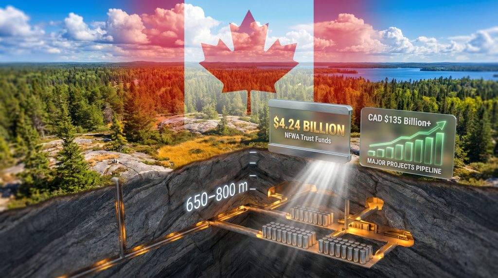 Canada nuclear waste repository federal support graphic