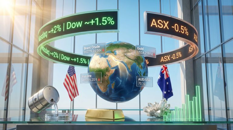 ASX market open Wall Street peace rally graphic