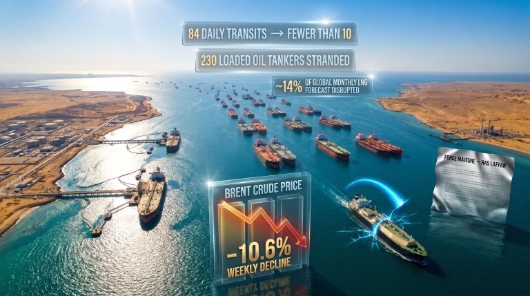 Middle East oil and LNG loadings disruption infographic
