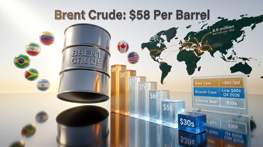 JP Morgan lowers Brent crude price forecast infographic