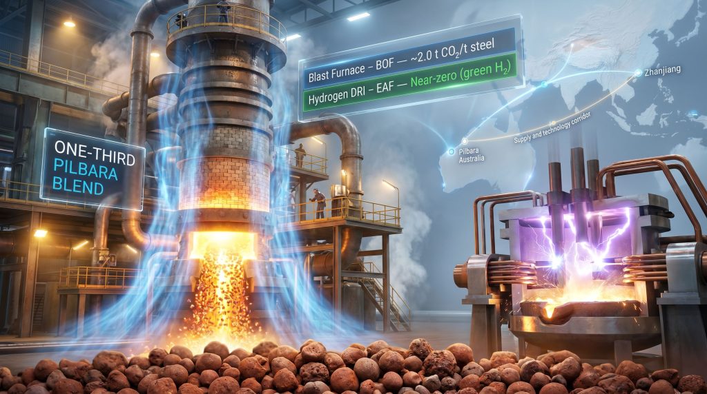 Rio Tinto China Baowu shaft furnace trials infographic