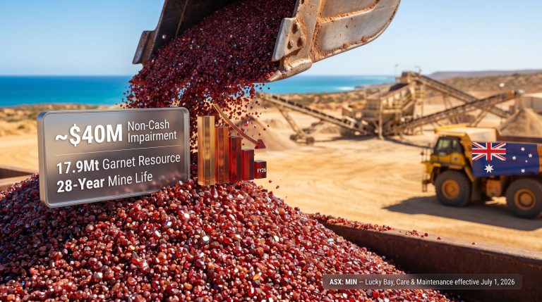 MinRes layoffs at Australian Garnet Lucky Bay mine