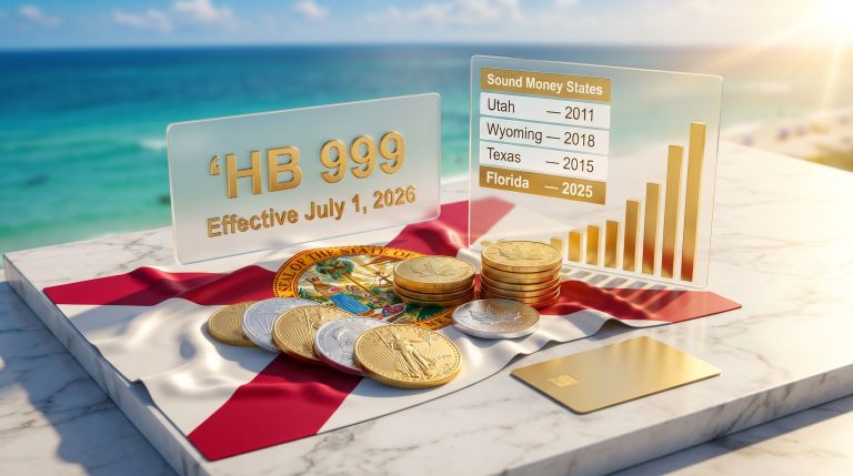 Florida gold and silver legal tender law illustration