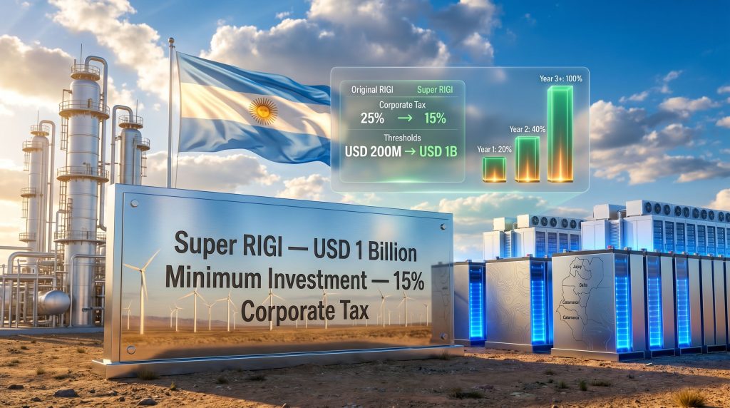 Argentina super RIGI initial drivers infographic overview