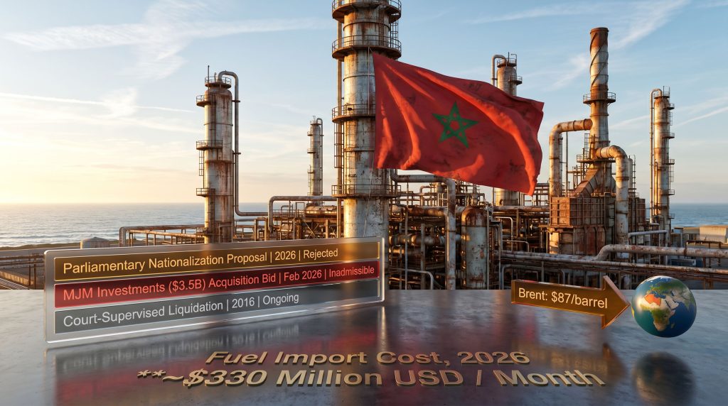 Morocco Samir refinery state takeover rejection graphic