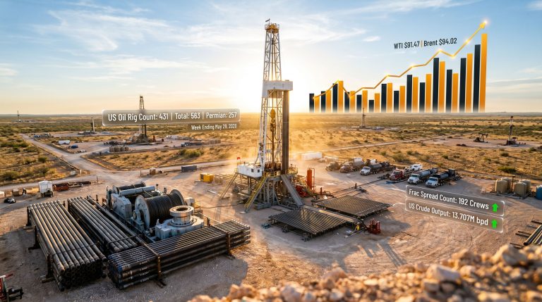 US oil rig count Baker Hughes chart