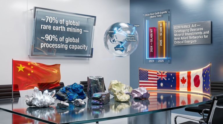 DOMINANCE Act critical minerals China strategy infographic