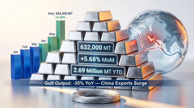 China aluminum exports surged in May chart