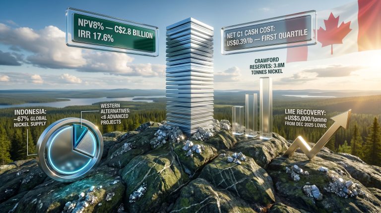 Canada Nickel Crawford financing strategy infographic