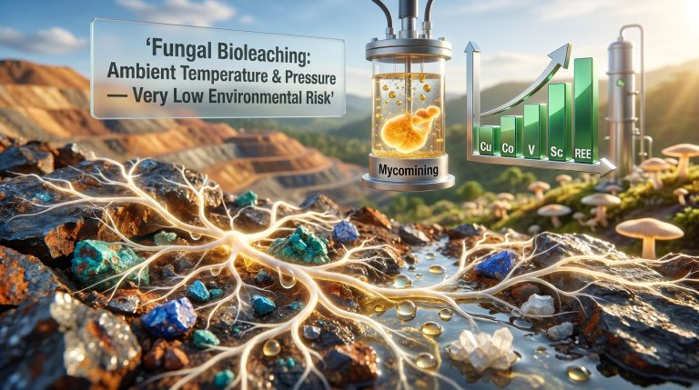 Fungi for metal extraction in mining infographic