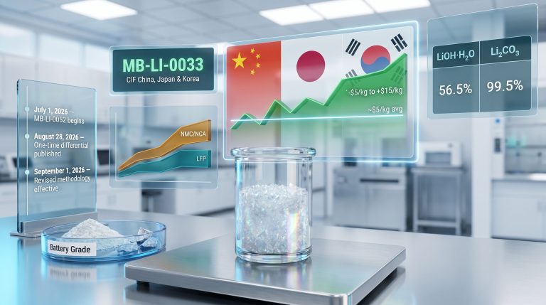 CJK lithium hydroxide differential market chart update