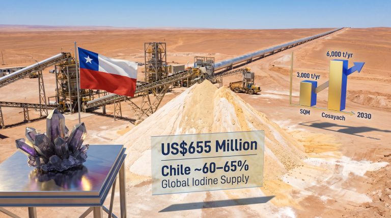 Chile iodine investments SQM and Cosayach growth chart