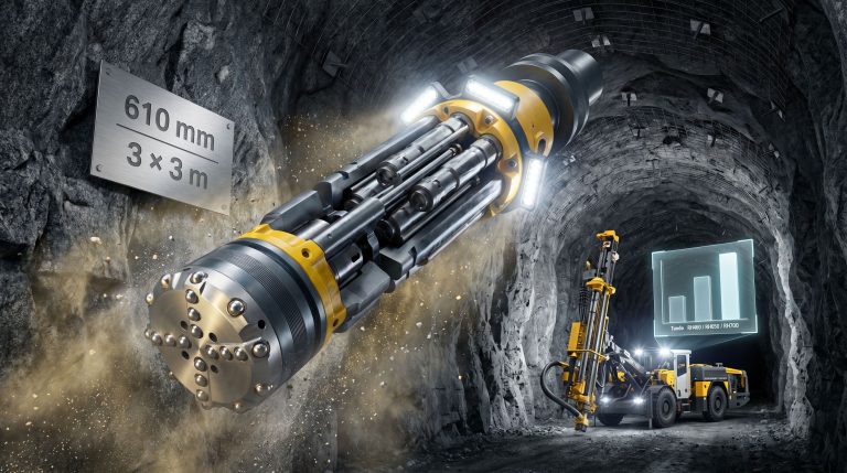 Sandvik Tundo RH700 cluster hammer unit underground drilling machine