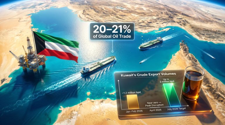 Kuwait crude July delivery tender oil exports map