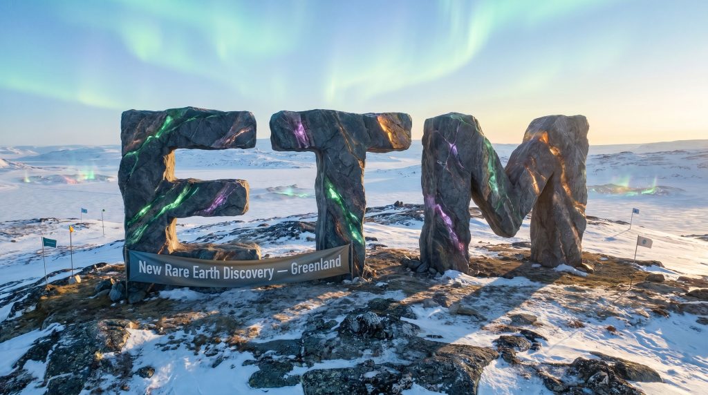 Energy Transition Minerals Ltd-ETM-Greenland rare earth discovery stone monument scene