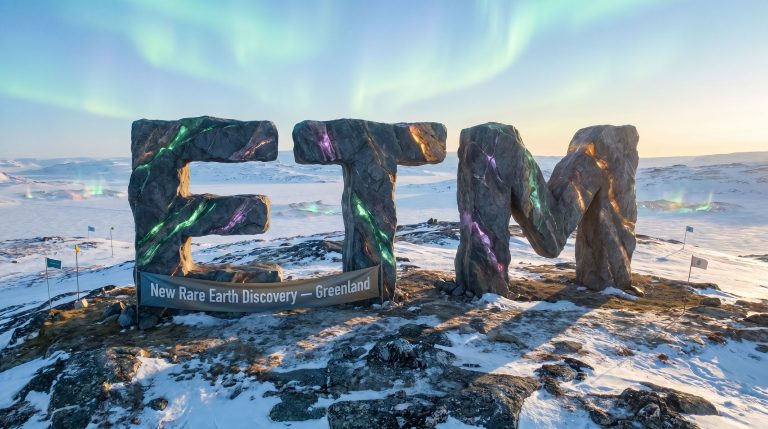 Energy Transition Minerals Ltd-ETM-Greenland rare earth discovery stone monument scene