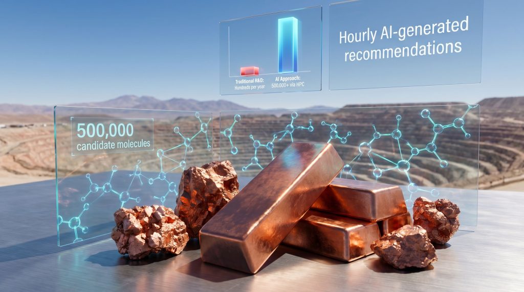 BHP and Microsoft copper extraction AI partnership visualization