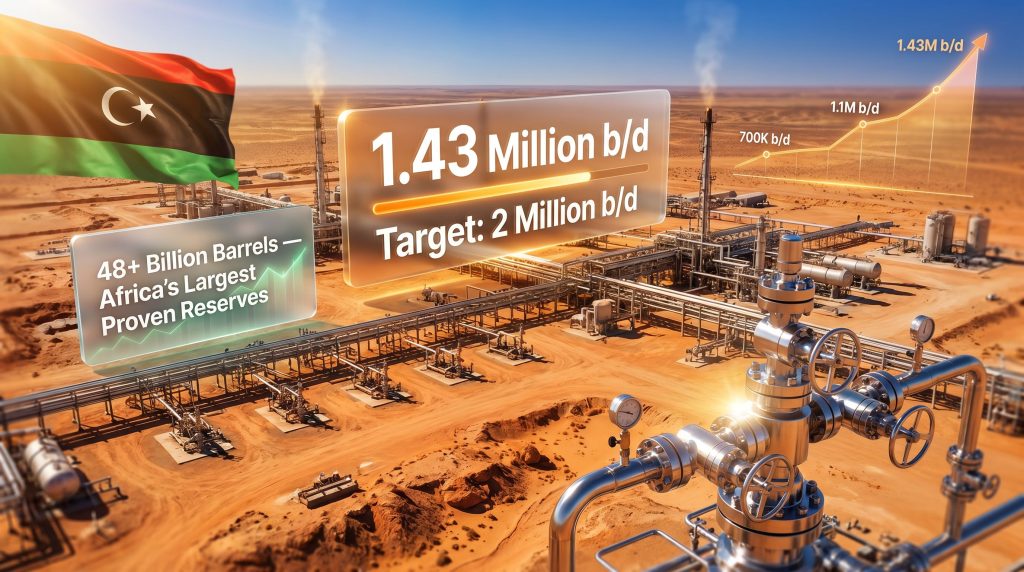 Libya Al-Khair oilfield production growth graphic