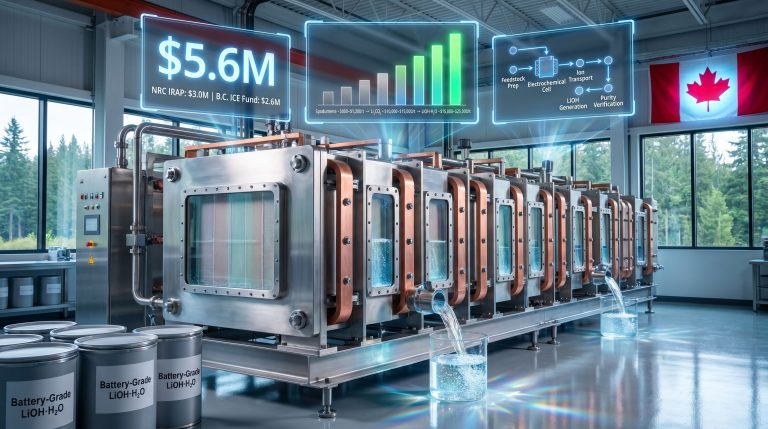 NESI lithium refining funding boosts Canadian plant