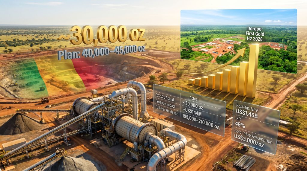 Resolute Mining Syama Mali Q2 production miss infographic