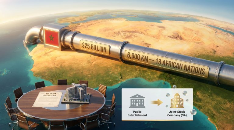 Morocco ONHYM joint-stock company pipeline transformation