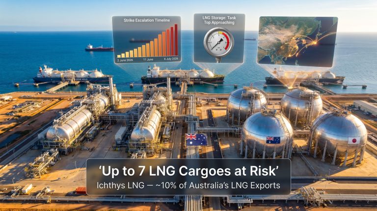 Ichthys LNG strike in Australia impacts exports