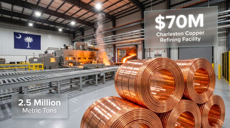 Red Metals US copper refining plant interior