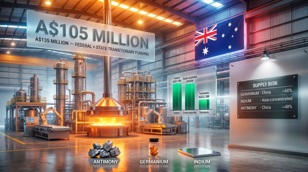 Nyrstar government funding to modernise Port Pirie and Hobart smelters infographic