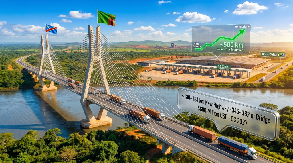 Kasomeno-Mwenda infrastructure project bridge and highway corridor