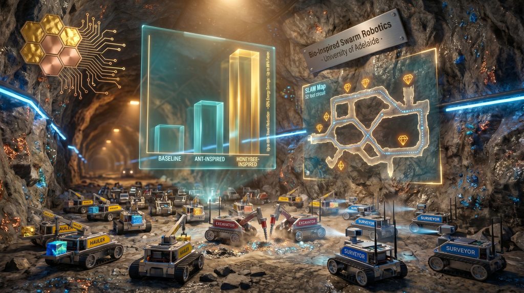 Swarm robotics in mining underground operations