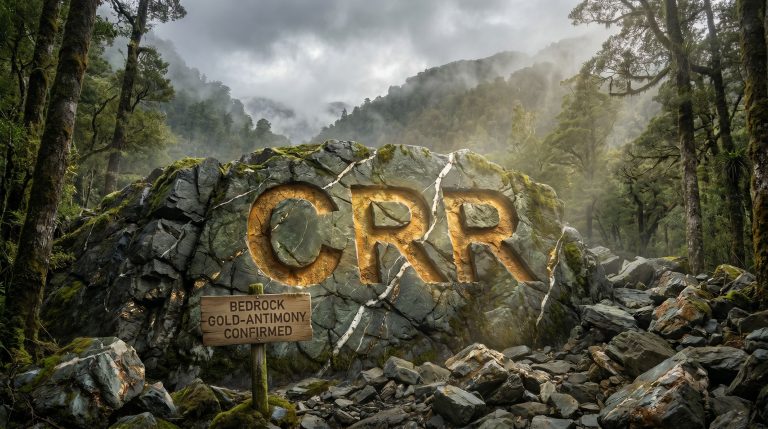 Critical Resources Ltd-CRR-CRR bedrock gold-antimony discovery in forest
