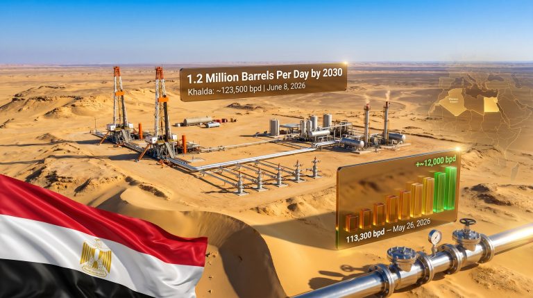Egypt Western Desert oil production increase infographic