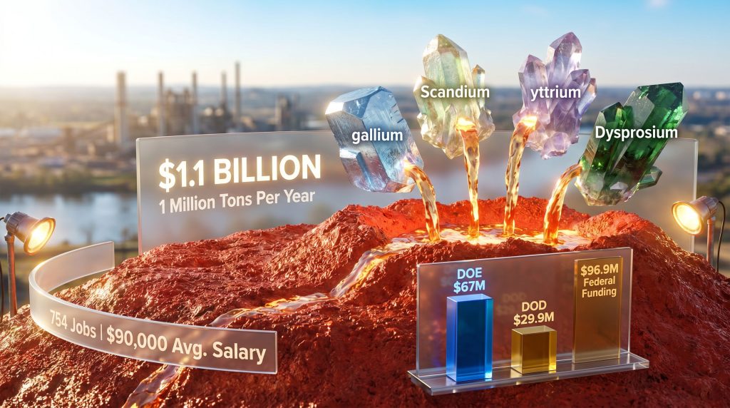 ElementUSA rare earth processing facility in Louisiana infographic