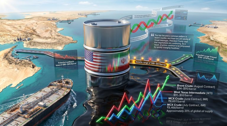 US-Iran ceasefire talks and oil prices volatility infographic