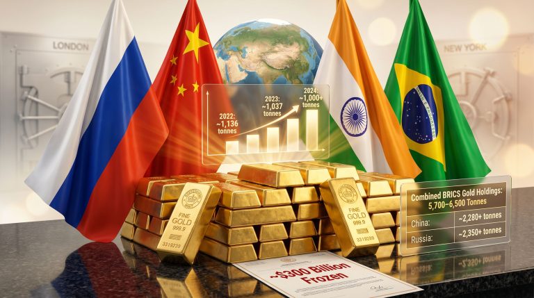 BRICS gold repatriation with rising reserves