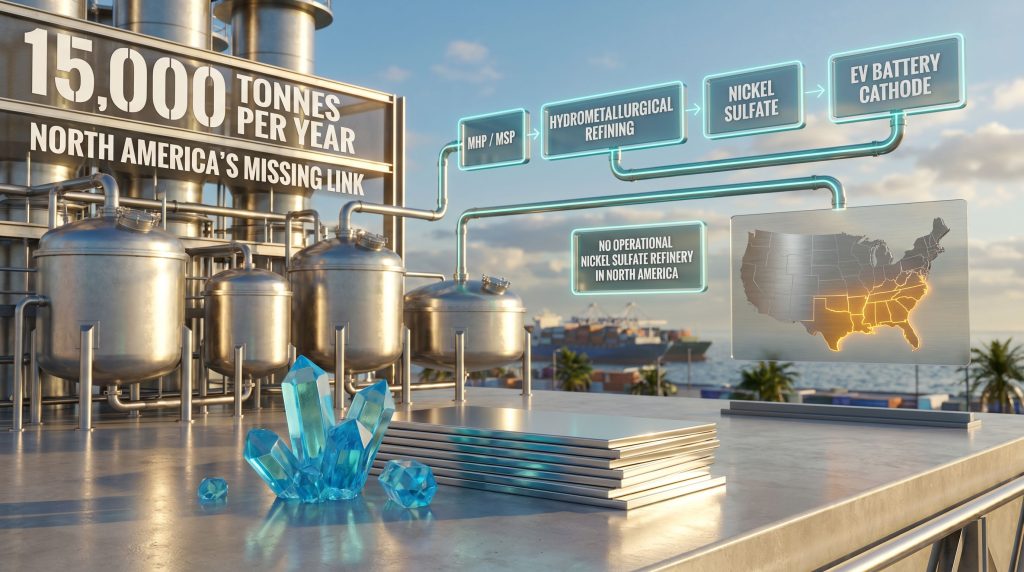 Electra U.S. nickel refinery process graphic