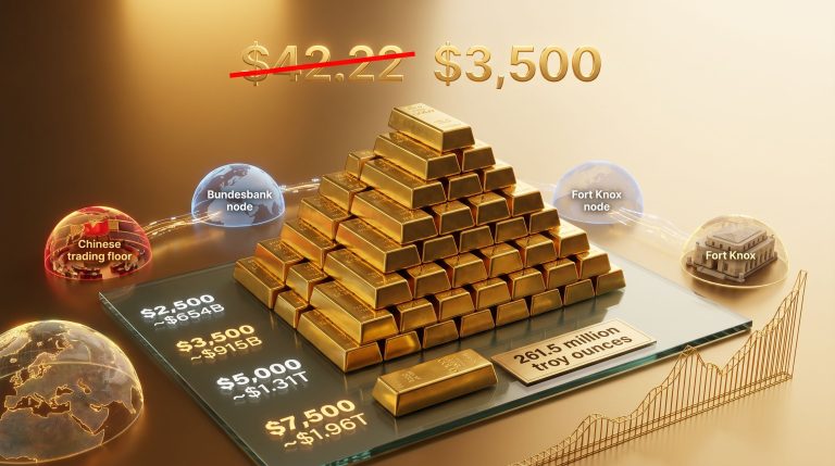 US Treasury gold revaluation price surge graphic
