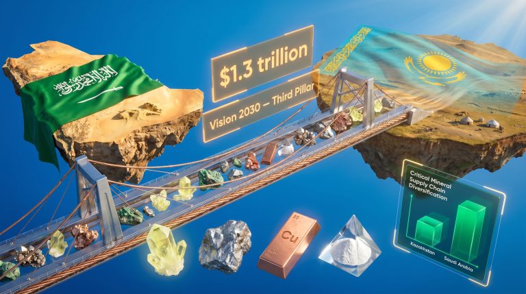 Saudi Arabia Kazakhstan mining MoU partnership bridge