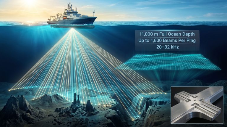KONGSBERG EM 304 MKII seabed mapping system illustration