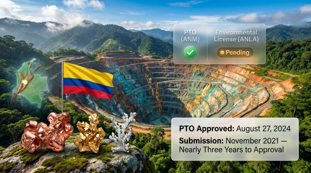 Alacrán license in Colombia mining projects update