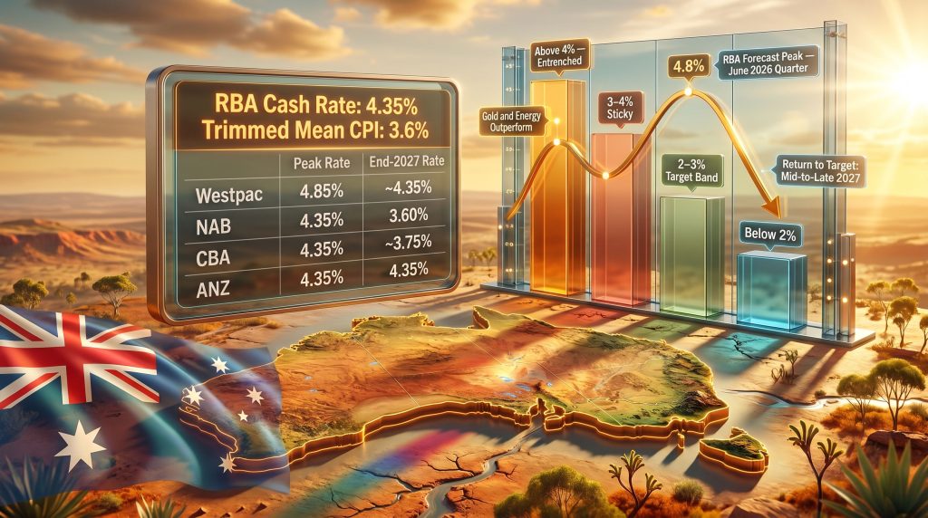 Australia inflation and interest rates outlook chart