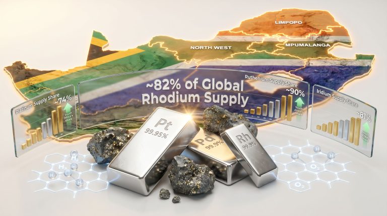 Mintek and South Africa's PGM mining industry map infographic