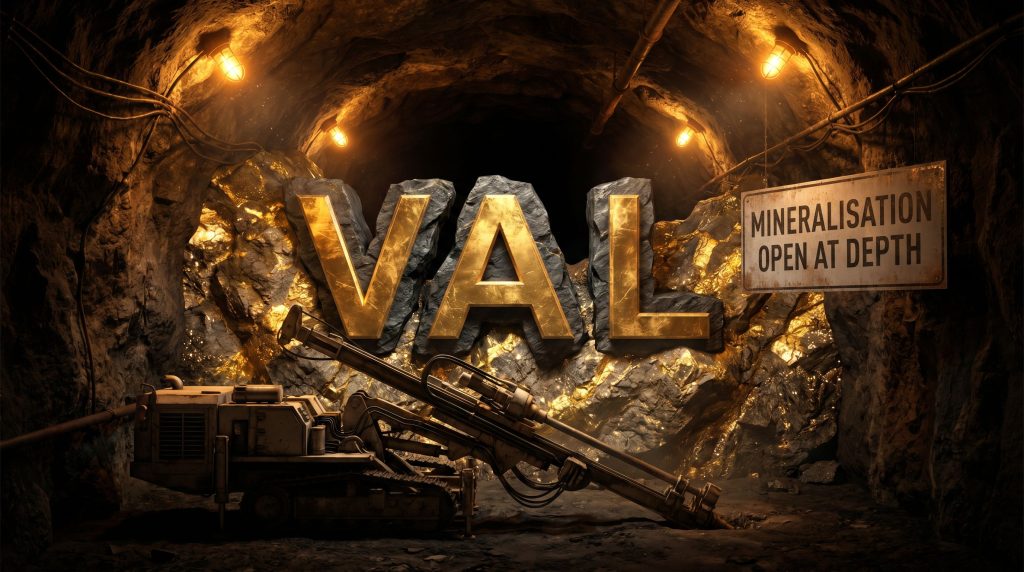 Valiant Gold Ltd-VAL-VAL gold mine tunnel scene