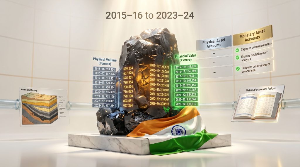 MoSPI coal assets valuation in national accounts infographic