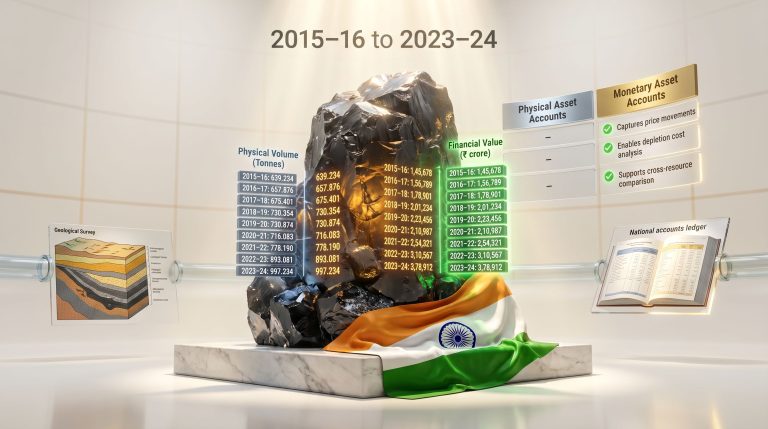 MoSPI coal assets valuation in national accounts infographic