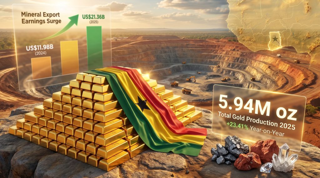 Ghana mineral output expected to climb infographic