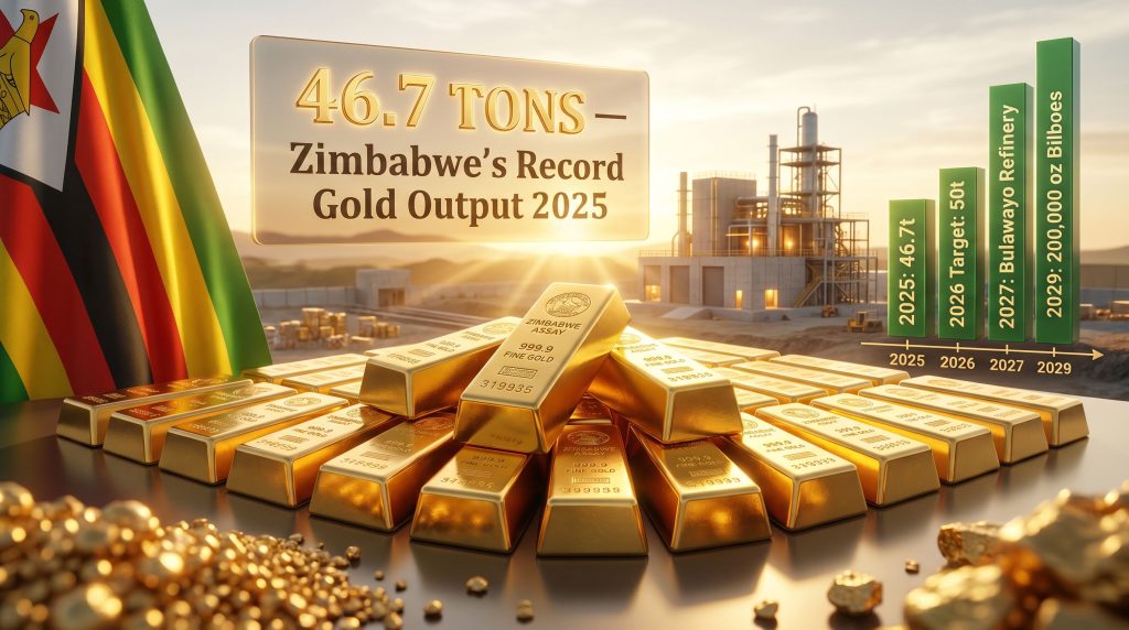 Zimbabwe second gold refinery in Bulawayo graphic