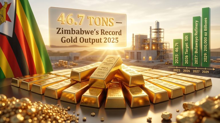 Zimbabwe second gold refinery in Bulawayo graphic