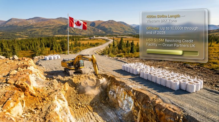 Rockhaven Klaza direct shipping oxide material Yukon mine site excavation