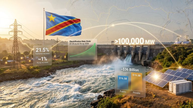 DRC energy strategy to expand electricity access infographic
